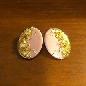 $$SALE$$ Embellished Pink and Gold pierced